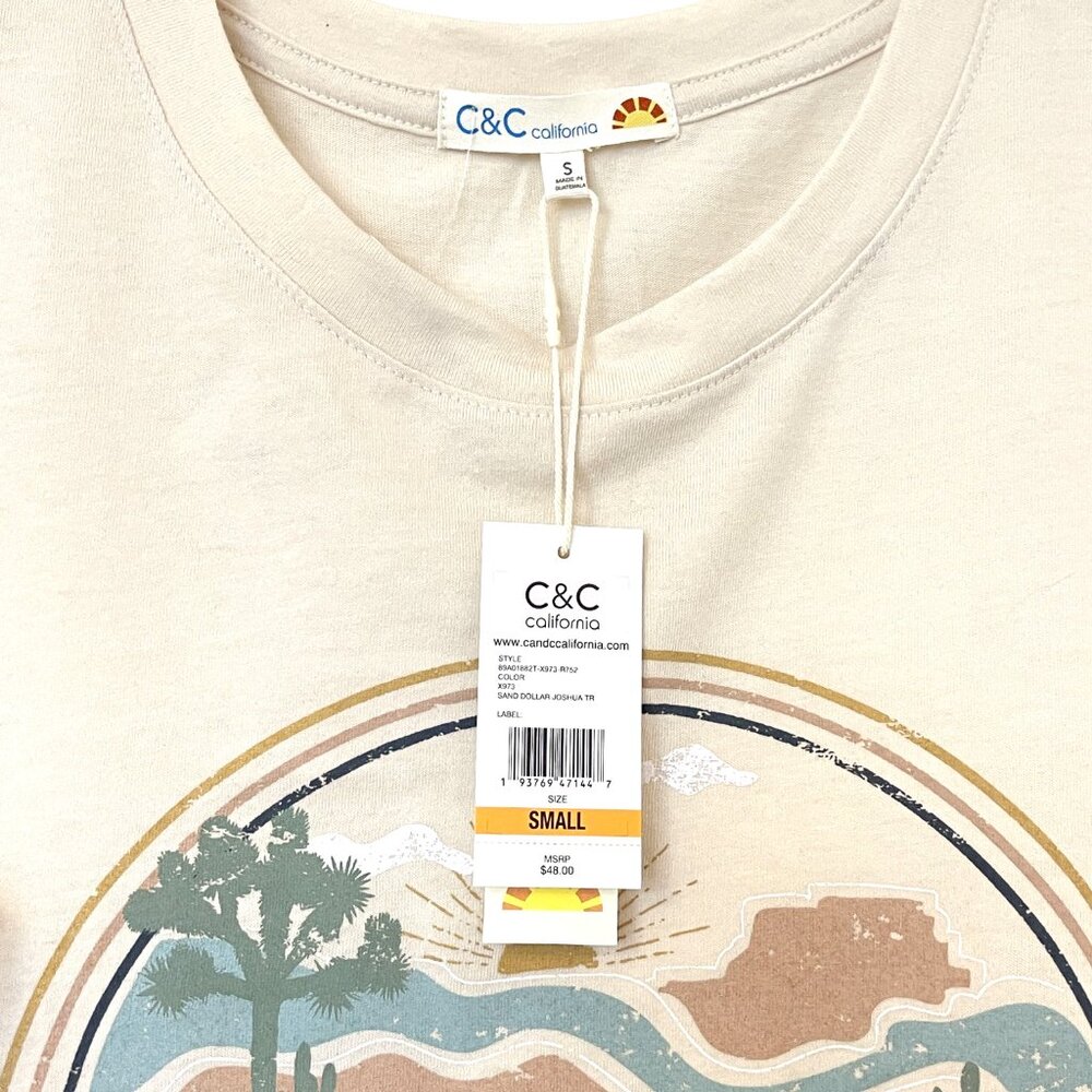 Joshua Tree Tank Top C&C California Small NWT Graphic Print - Picture 5 of 7